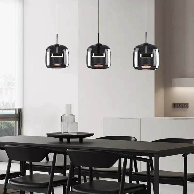 Integrated LED Heat-Resistant Glass Pendant Light