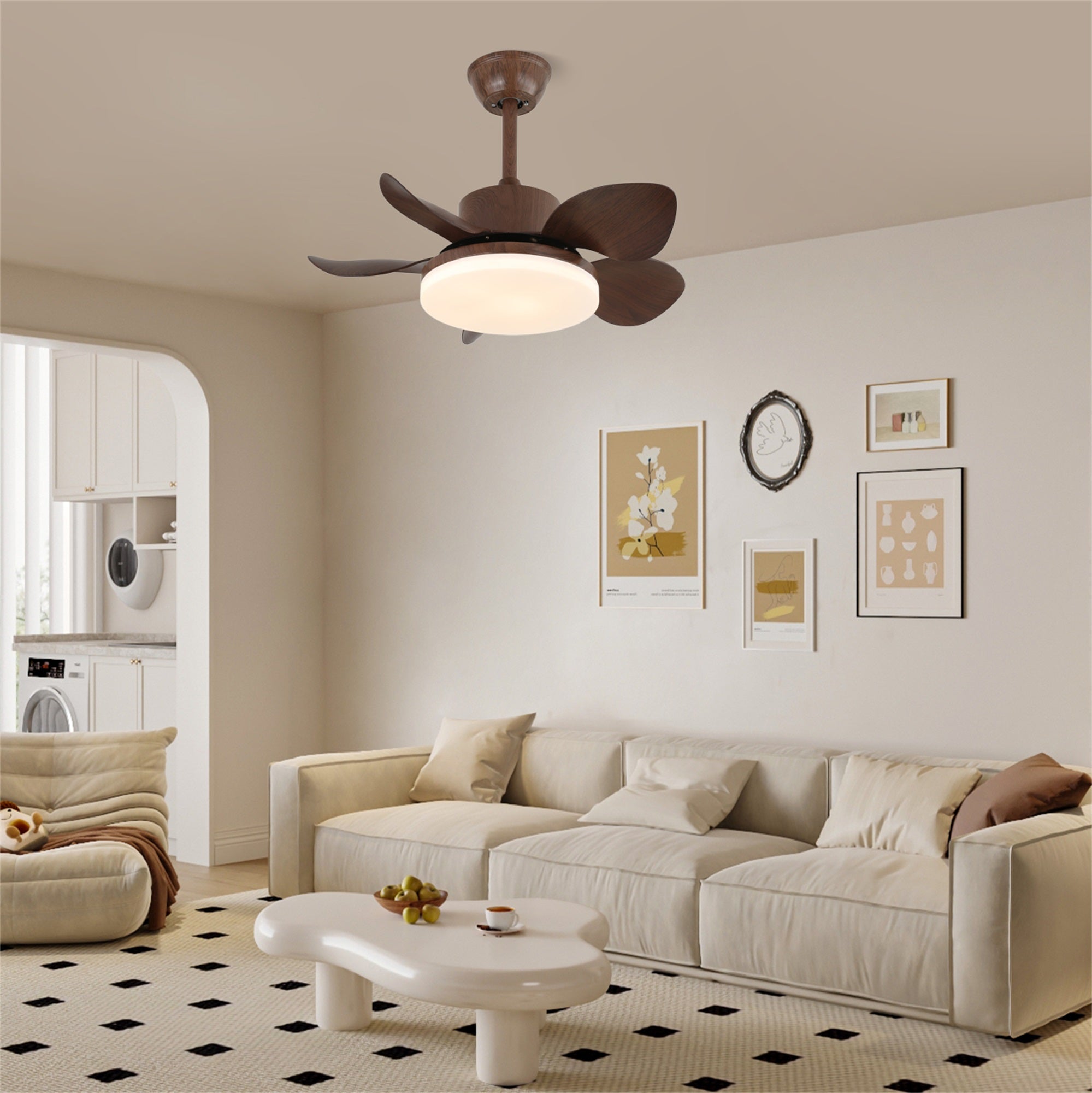 Integrated LED & Remote Control Ceiling Fan Light