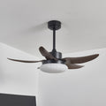Integrated LED Remote-Control Ceiling Fan (Walnut Wood-Look)