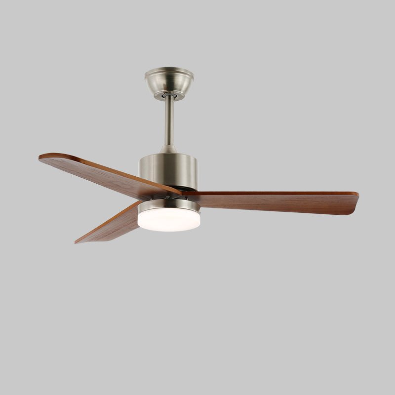 Integrated LED & Remote-Controlled Walnut-Blade Ceiling Fan