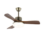 Integrated LED & Remote-Controlled Walnut-Blade Ceiling Fan