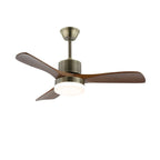 Integrated LED & Remote-Controlled Walnut-Blade Ceiling Fan