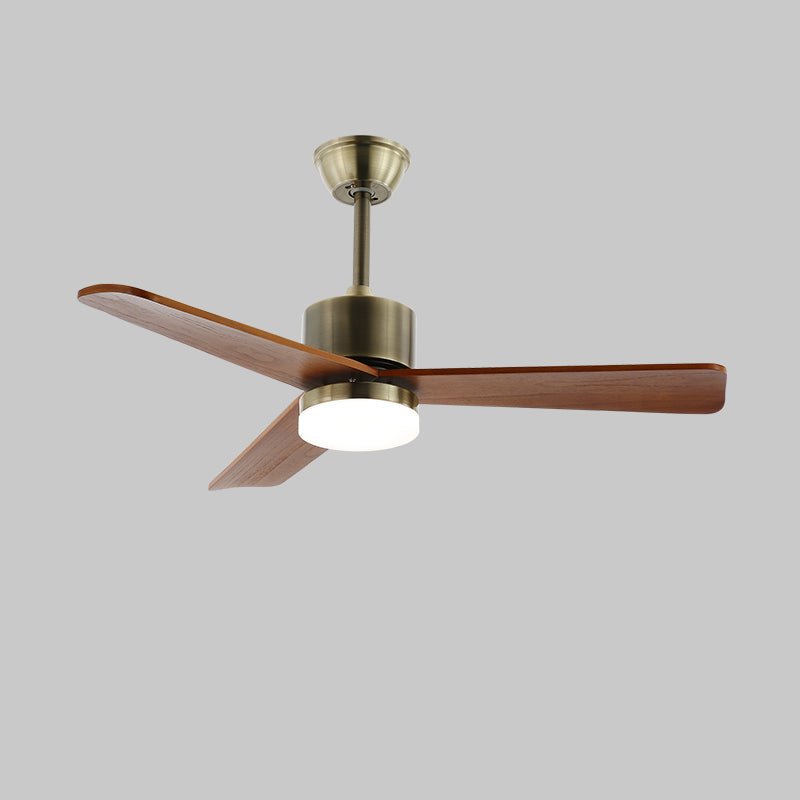 Integrated LED & Remote-Controlled Walnut-Blade Ceiling Fan