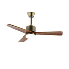 Integrated LED & Remote-Controlled Walnut-Blade Ceiling Fan