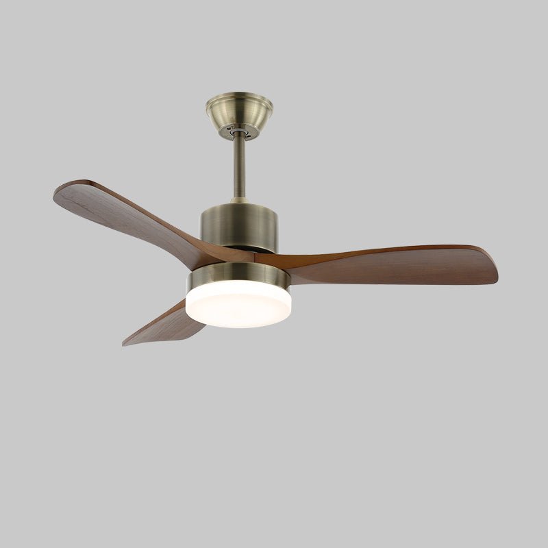Integrated LED & Remote-Controlled Walnut-Blade Ceiling Fan