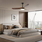 Integrated LED Wooden Blade Ceiling Fan Light (Remote Control)