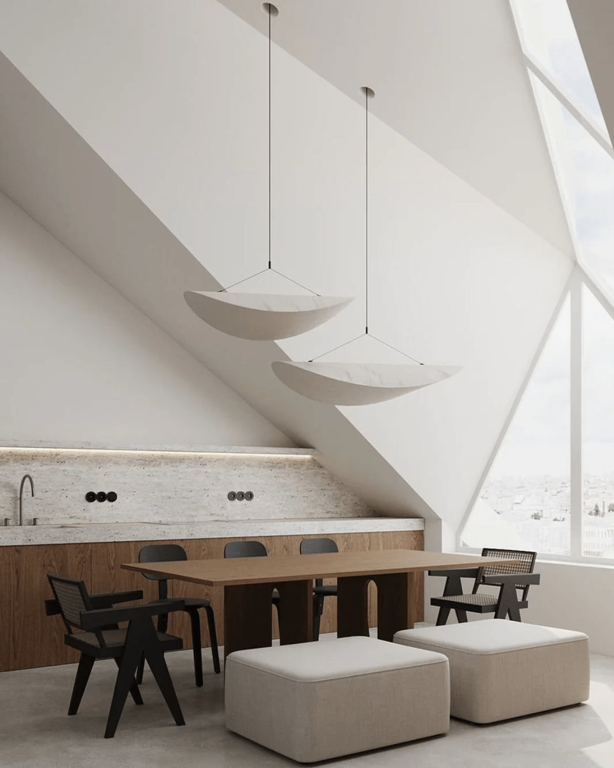 Integrated Warm Dimmable LED Pendant Light