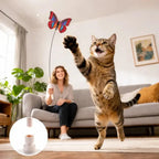 Interactive Cat Toy Automatic Fluttering Butterfly USB Rechargeable