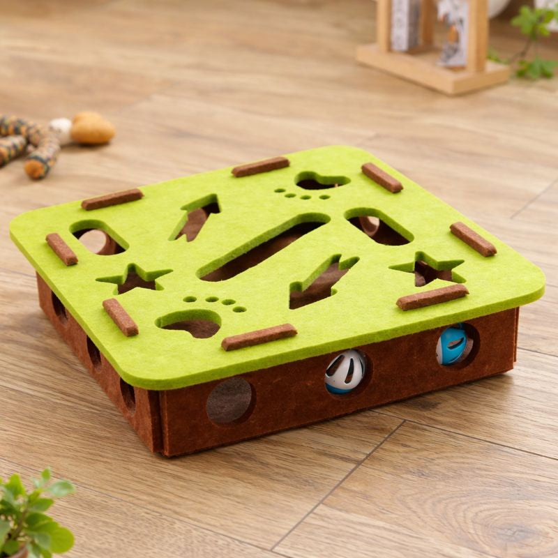 Interactive Cat Toy Felt Tunnels & Quiet Rolling Ball