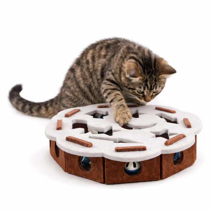 Interactive Cat Toy Felt Tunnels & Quiet Rolling Ball