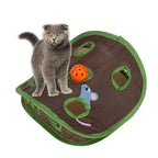 Interactive Cat Toy Nine-Hole Canvas Foldable Machine-Washable