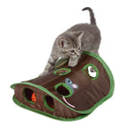 Interactive Cat Toy Nine-Hole Canvas Foldable Machine-Washable