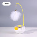 Interactive Cat Toy Self-Rotating Feather & Bell Natural Catnip