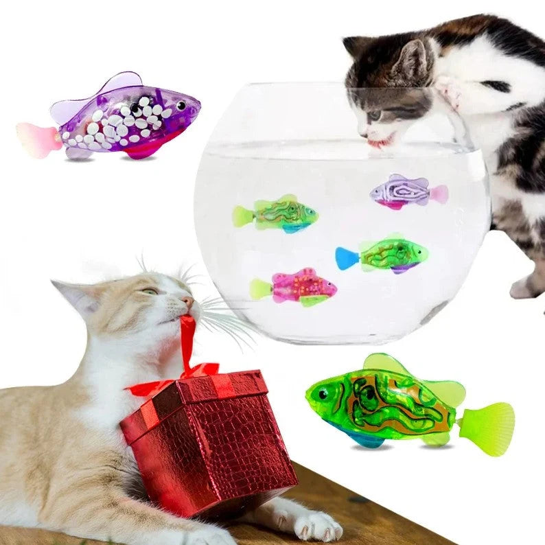 Interactive Cat Toy Swimming Motion & LED Lights