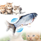 Interactive Cat Toy Wagging Fish Catnip Infused USB Rechargeable