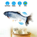 Interactive Cat Toy Wagging Fish Catnip Infused USB Rechargeable