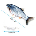 Interactive Cat Toy Wagging Fish Catnip Infused USB Rechargeable