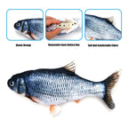 Interactive Cat Toy Wagging Fish Catnip Infused USB Rechargeable