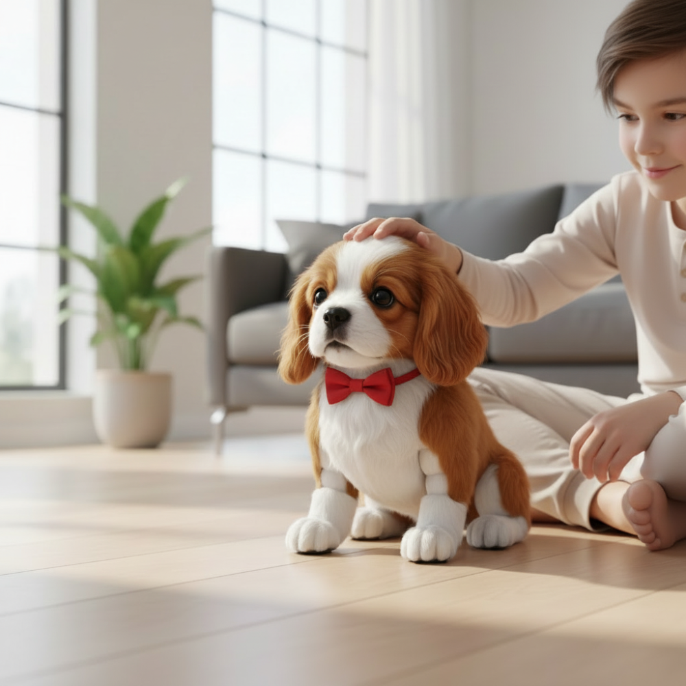 Interactive Dog Toy Realistic Walking & Touch-Responsive Plush