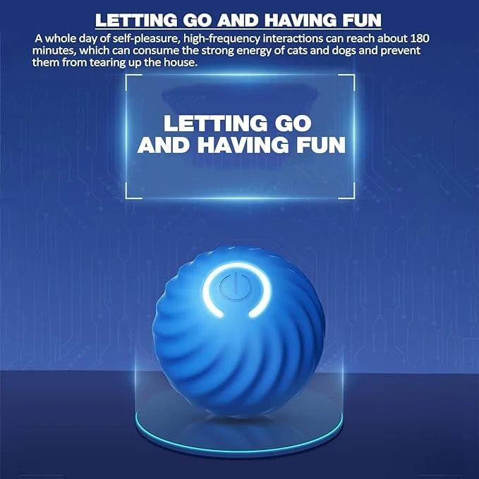 Interactive Dog Toy Unpredictable Motion Rechargeable & Obstacle-Sensing