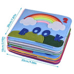 Interactive Felt Book Montessori-Inspired 16 Pages Removable Pieces