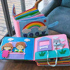 Interactive Felt Book Montessori-Inspired 16 Pages Removable Pieces