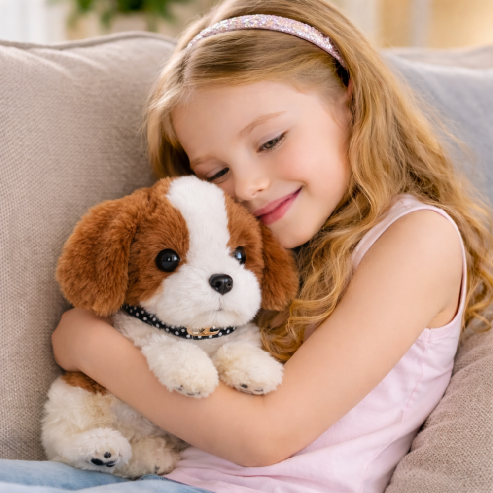 Interactive Plush Dog Toy Touch-Responsive Lifelike Motion & Sounds