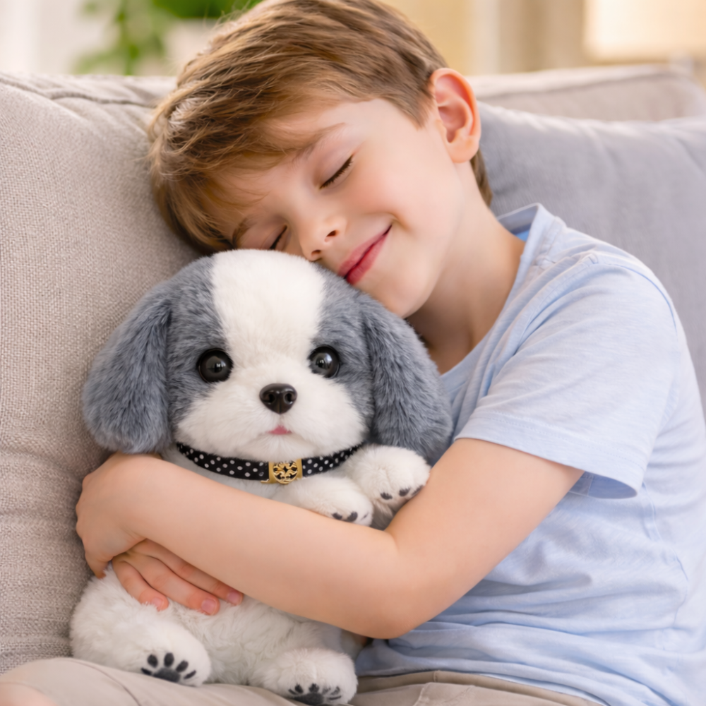 Interactive Plush Dog Toy Touch-Responsive Lifelike Motion & Sounds