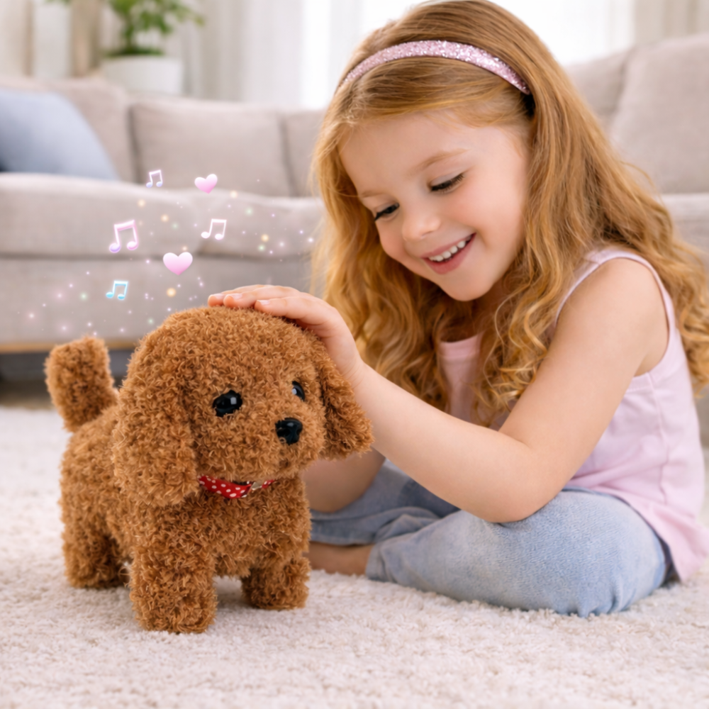 Interactive Plush Dog Toy Touch-Responsive Lifelike Motion & Sounds