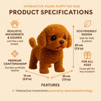 Interactive Puppy Plush Realistic Movement & Sound
