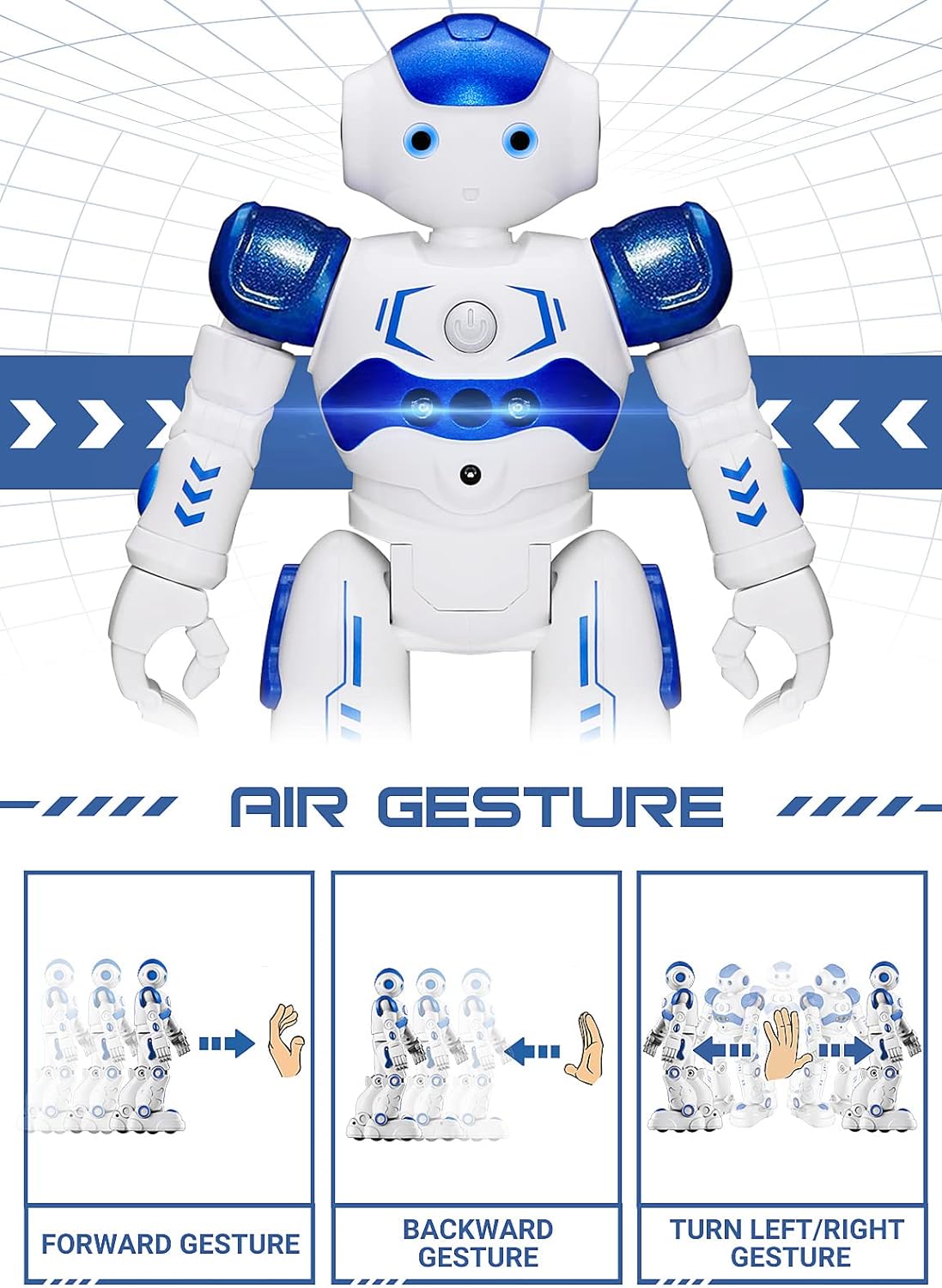 Interactive Robot Toy Programmable 50 Actions Rechargeable