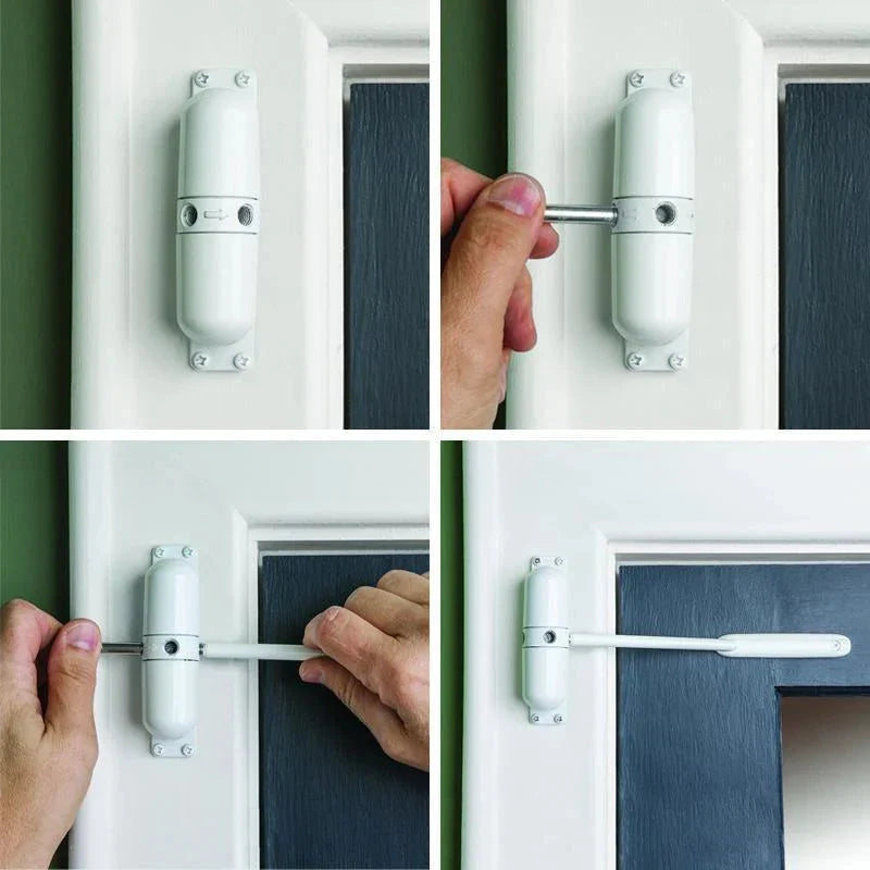 Interior Door Closer Cushioned Quiet Closing Adjustable Speed