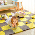 Interlocking Play Tiles Cushioned Non-Slip Water-Resistant Set of 10
