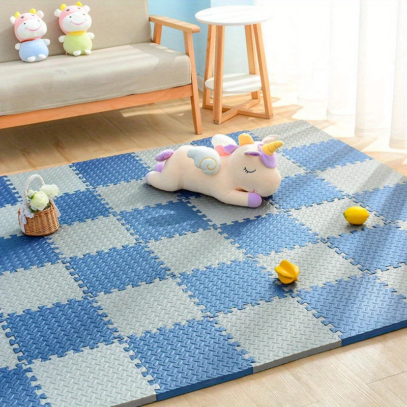 Interlocking Play Tiles Cushioned Non-Slip Water-Resistant Set of 10