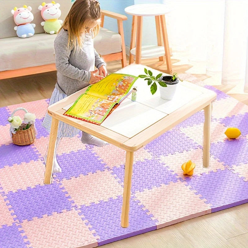 Interlocking Play Tiles Cushioned Non-Slip Water-Resistant Set of 10