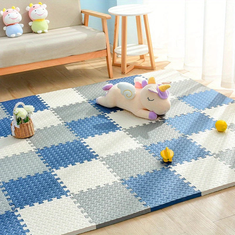 Interlocking Play Tiles Cushioned Non-Slip Water-Resistant Set of 10