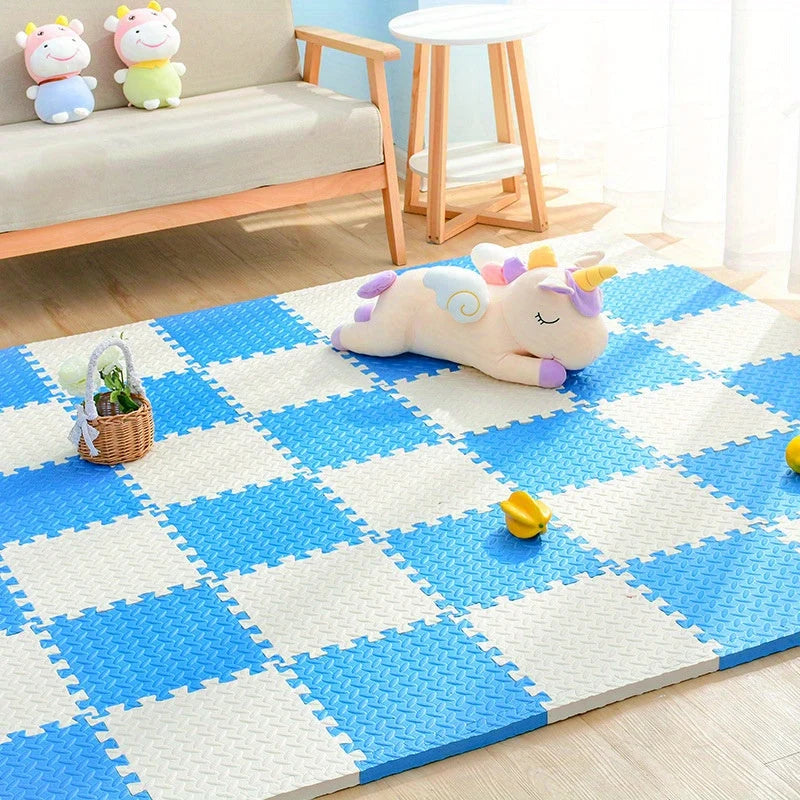 Interlocking Play Tiles Cushioned Non-Slip Water-Resistant Set of 10