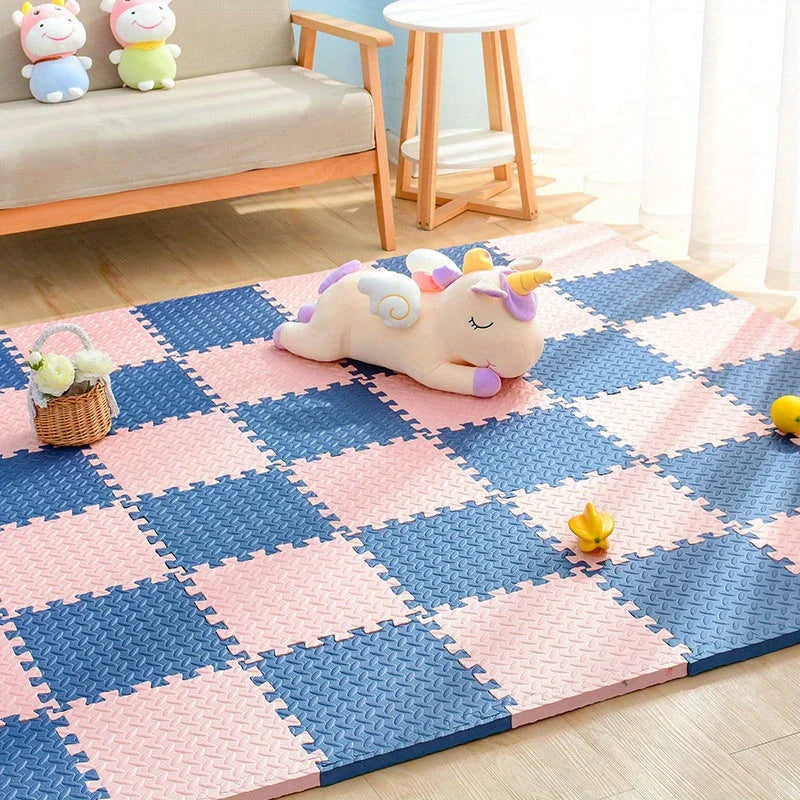 Interlocking Play Tiles Cushioned Non-Slip Water-Resistant Set of 10