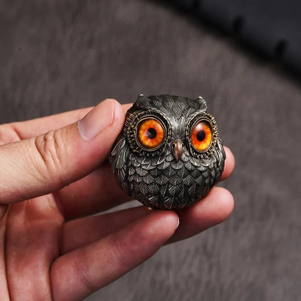 Intricate Multicolor Owl Figurine