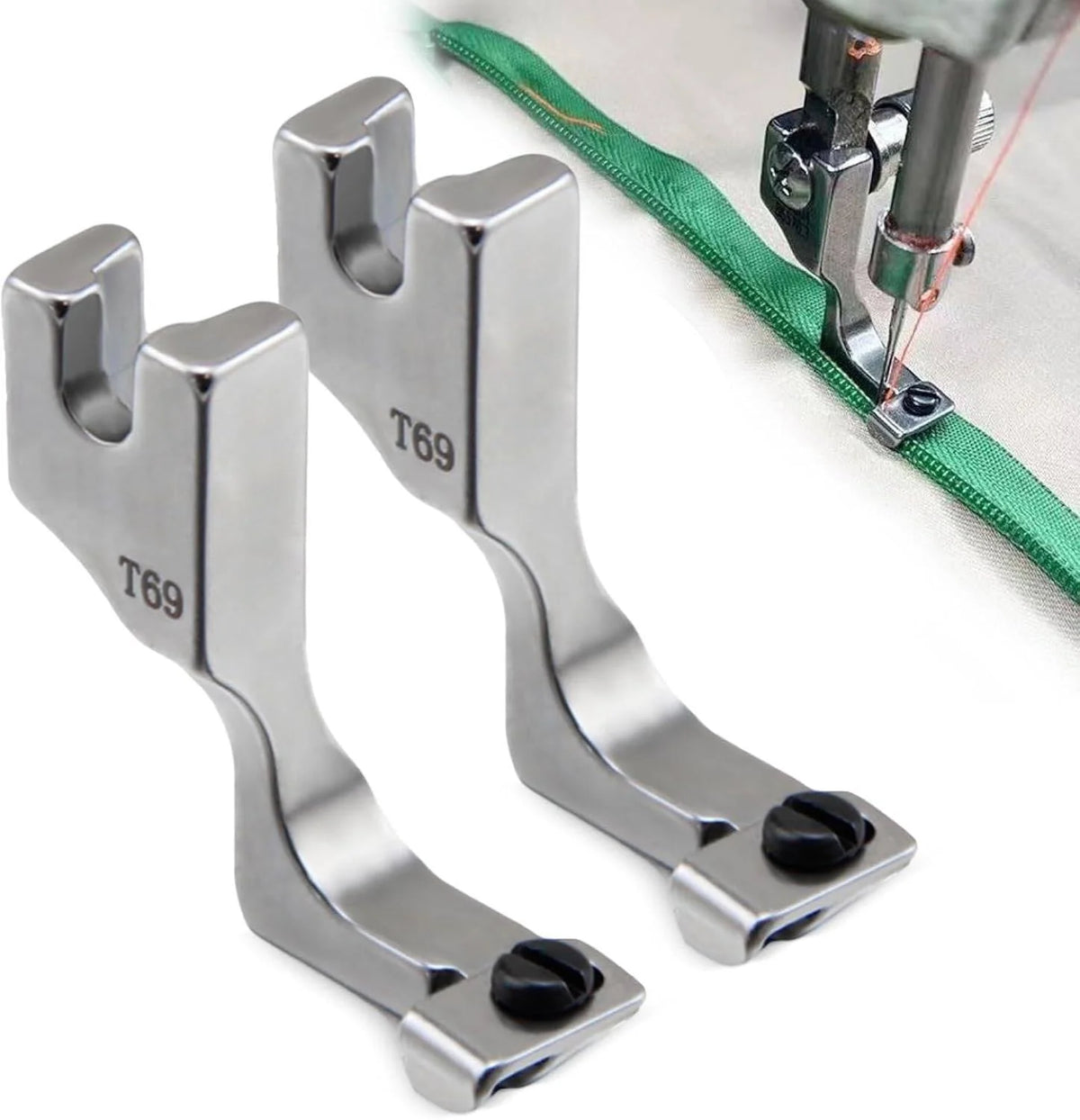 Invisible Zipper Foot Adjustable Screw Guide Fits 3-5 Zippers