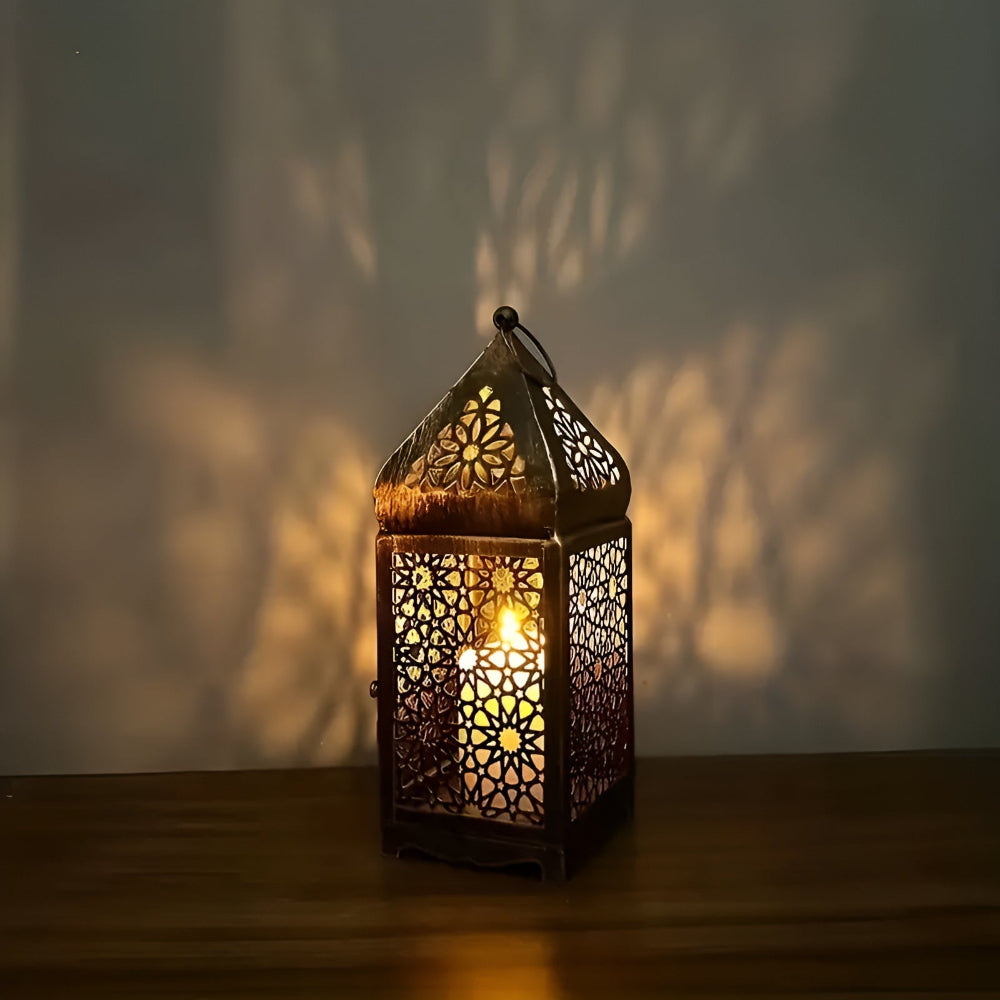 Iron Middle Eastern Openwork Candle Holder (Fits Tealight & Stick Candles)