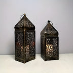 Iron Middle Eastern Openwork Candle Holder (Fits Tealight & Stick Candles)