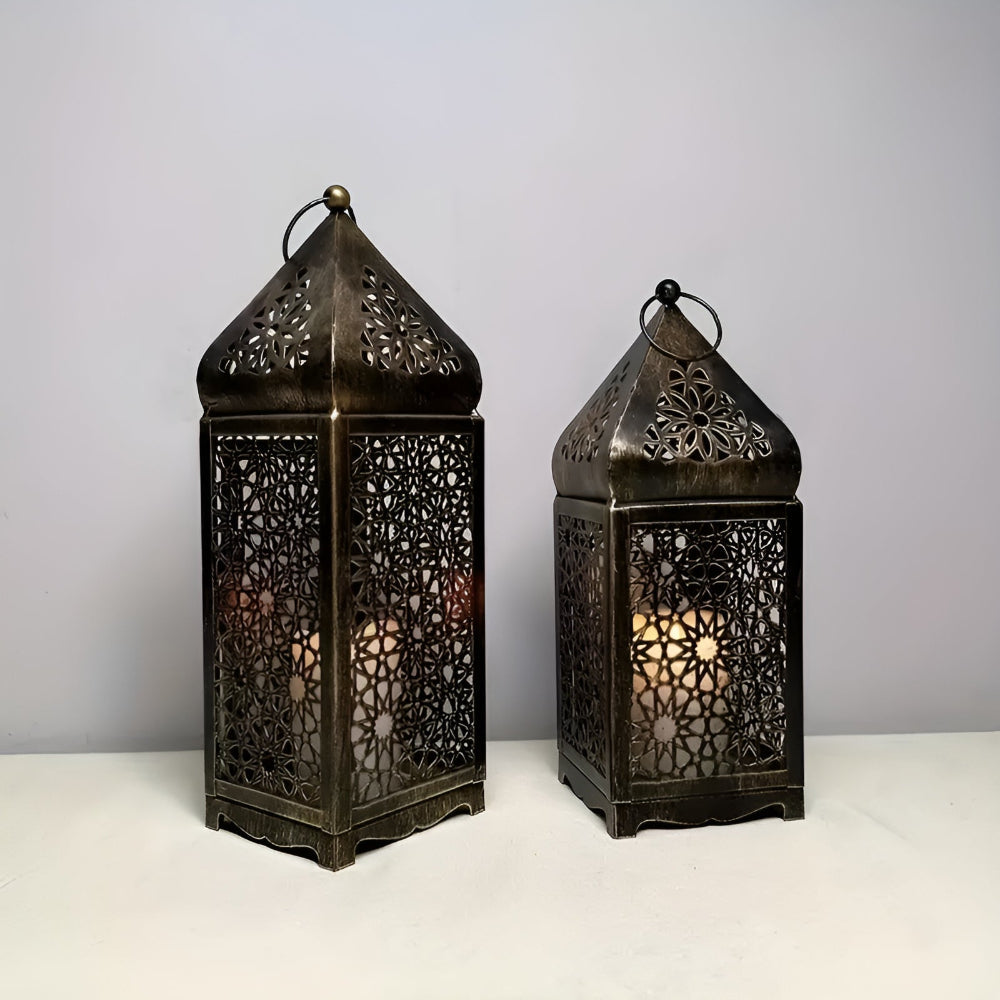 Iron Middle Eastern Openwork Candle Holder (Fits Tealight & Stick Candles)