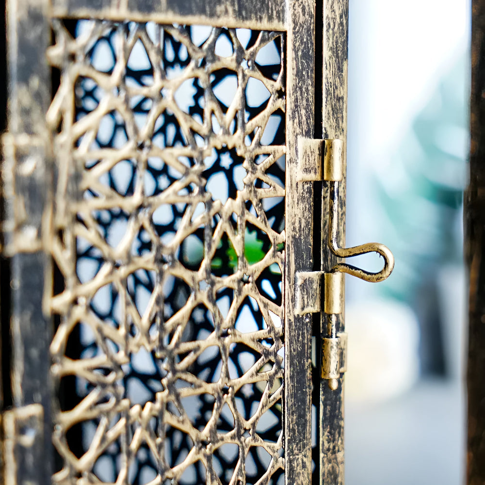 Iron Middle Eastern Openwork Candle Holder (Fits Tealight & Stick Candles)