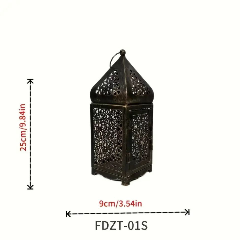Iron Middle Eastern Openwork Candle Holder (Fits Tealight & Stick Candles)