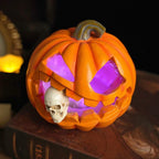 Jack O'Lantern Ornament Realistic Carved Resin Skull Insert