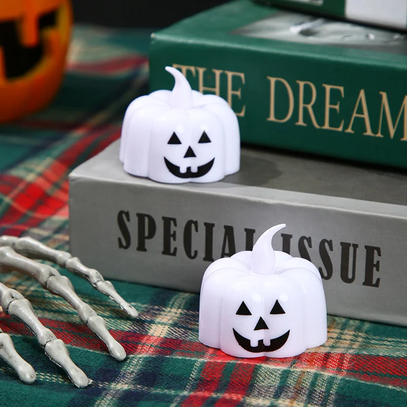 Jack-O'-Lantern Tea Light Flameless LED Battery-Powered