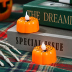 Jack-O'-Lantern Tea Light Flameless LED Battery-Powered