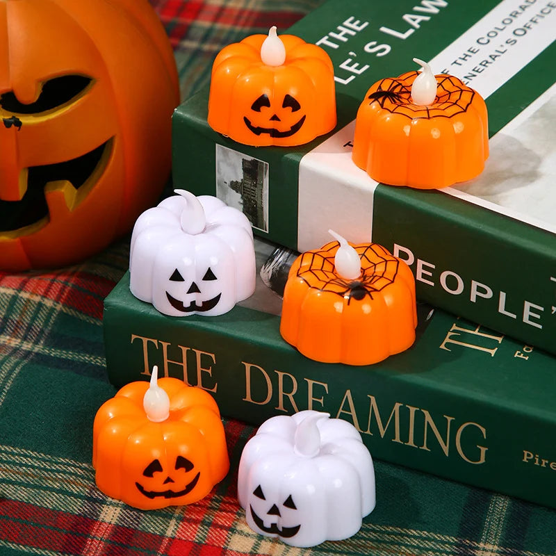 Jack-O'-Lantern Tea Light Flameless LED Battery-Powered