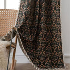 Jacquard Weave Tassel Semi-Shade Curtain